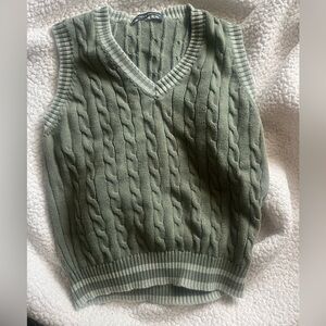 cable knit brandy melville vest